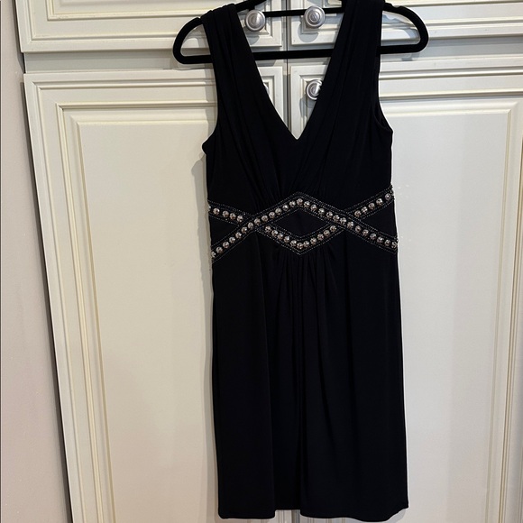 Laundry By Shelli Segal Black Dress with Embellished Waist - Picture 5 of 9